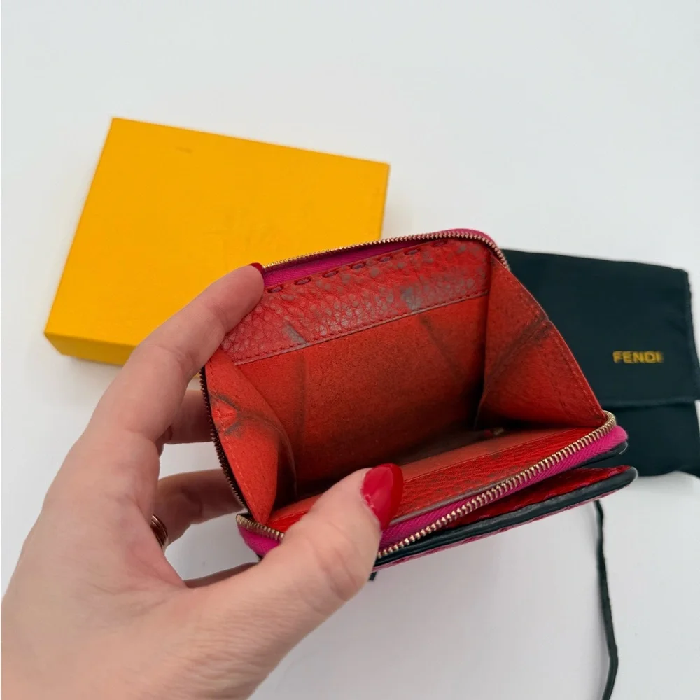 Fendi Celleria Leather Compact Wallet - Picture 8 of 8